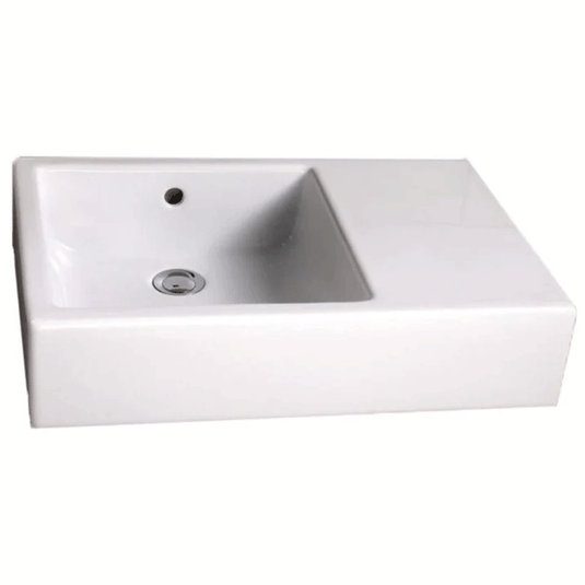 Vitra Comm K Right Handed Wall Hung Basin 595mm W x 400mm D - 1 Tap Hole - Envy Bathrooms Ltd