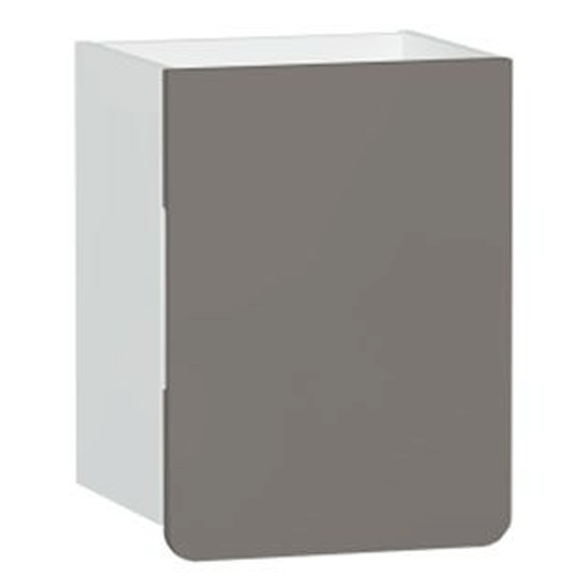 Vitra D-Light Wall Hung 1-Door Right Handed Storage Unit 360mm Wide - Matt White/Mink - Envy Bathrooms Ltd