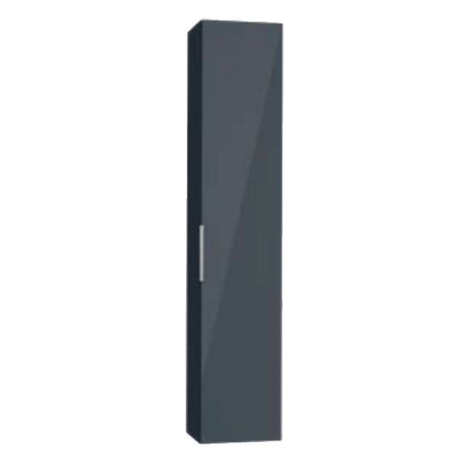 Vitra Ecora Wall Hung 1-Door Tall Storage Unit 350mm Wide - Anthracite - Envy Bathrooms Ltd