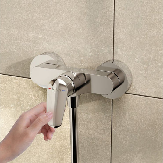 VitrA Flow Round Wall Mounted Shower Mixer | Chrome | A42930EXP - Envy Bathrooms Ltd