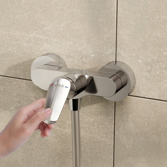 VitrA Flow Round Wall Mounted Shower Mixer | Chrome | A42930EXP - Envy Bathrooms Ltd