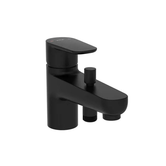 VitrA Flow Soft Monohole Bath Filler - Matt Black - A4371436VUK - Envy Bathrooms Ltd