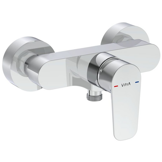 VitrA Flow Soft Wall Mounted Shower Mixer | Chrome | A42932EXP - Envy Bathrooms Ltd