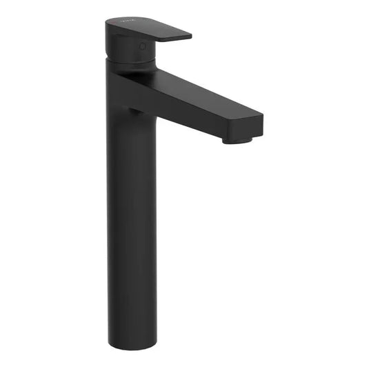 VitrA Flow Square Tall Basin Mixer - Matt Black - A4293636VUK - Envy Bathrooms Ltd