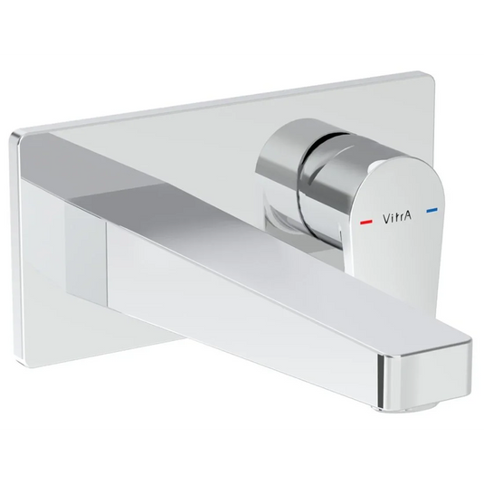 VitrA Flow Square Wall Mounted Basin Mixer - Chrome - A43180EXP - Envy Bathrooms Ltd