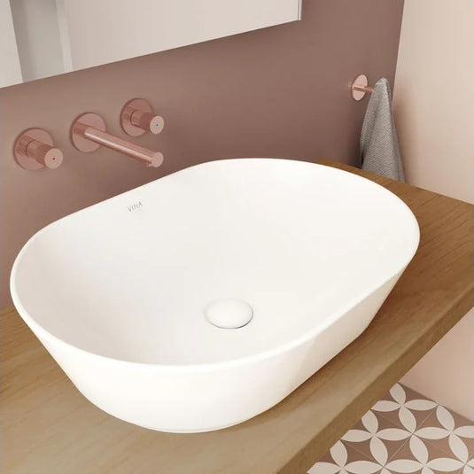 VitrA Geo 545x400mm 0TH Basin (No Overflow) - White - 7427B003-0016 - Envy Bathrooms Ltd