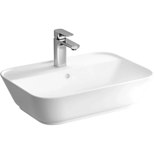 VitrA Geo 600x425mm 1TH Basin w/Overflow - White - 7426B003-0001 - Envy Bathrooms Ltd