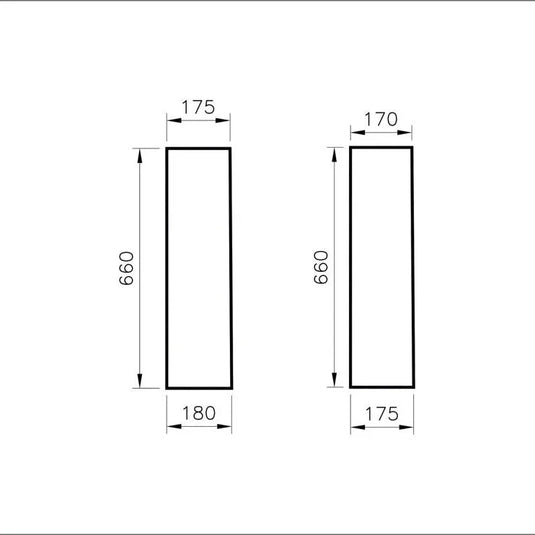 VitrA Integra 180x175mm Full Pedestal Only - White - 6936L003-0156 - Envy Bathrooms Ltd