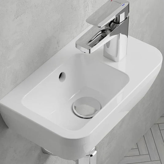 VitrA Integra 370x220mm 1TH Compact Basin (No Overflow) (RH) - White - 7091L003-0029 - Envy Bathrooms Ltd