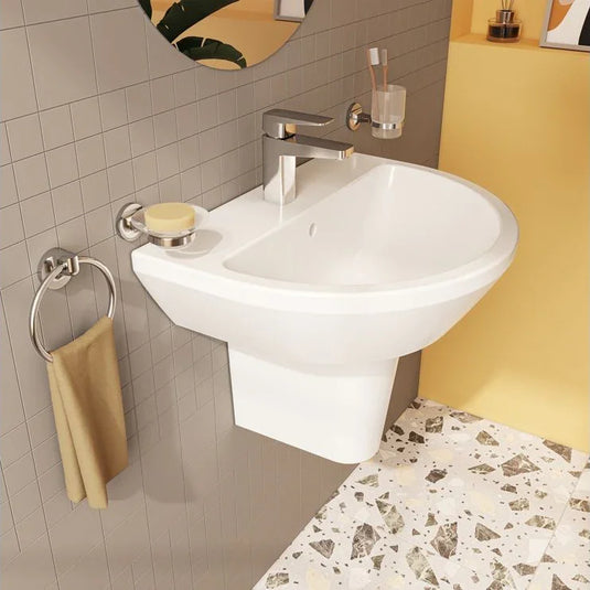VitrA Integra 595x465mm 1TH Basin w/Overflow - White - 7068L003-0001 - Envy Bathrooms Ltd