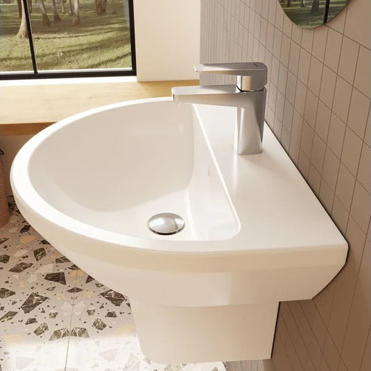 VitrA Integra 595x465mm 1TH Basin w/Overflow - White - 7068L003-0001 - Envy Bathrooms Ltd