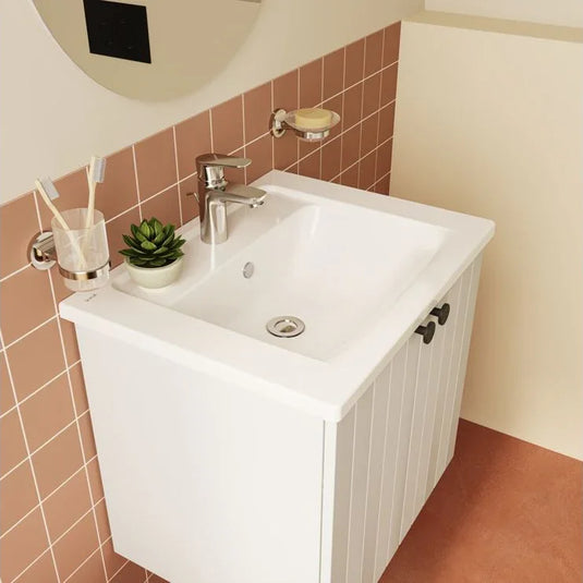 VitrA Integra 605x470mm 1TH Vanity Basin w/Overflow - White - 7055B003-0001 - Envy Bathrooms Ltd