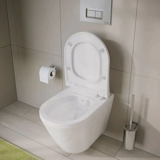 Vitra Integra Aquacare Rimless Wall Hung Toilet with Bidet Function - Soft Close Seat - Envy Bathrooms Ltd