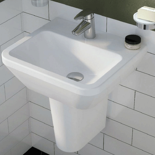 Vitra Integra Wall Hung Basin 450mm Wide - 1 Tap Hole - Envy Bathrooms Ltd