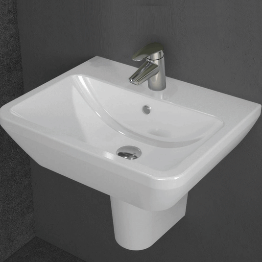 Vitra Integra Wall Hung Basin 550mm Wide - 1 Tap Hole - Envy Bathrooms Ltd