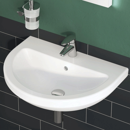 Vitra Integra Curved Wall Hung Basin 450mm Wide - 1 Tap Hole - Envy Bathrooms Ltd