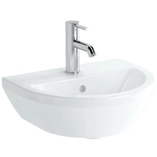 Vitra Integra Curved Wall Hung Basin 450mm Wide - 1 Tap Hole - Envy Bathrooms Ltd