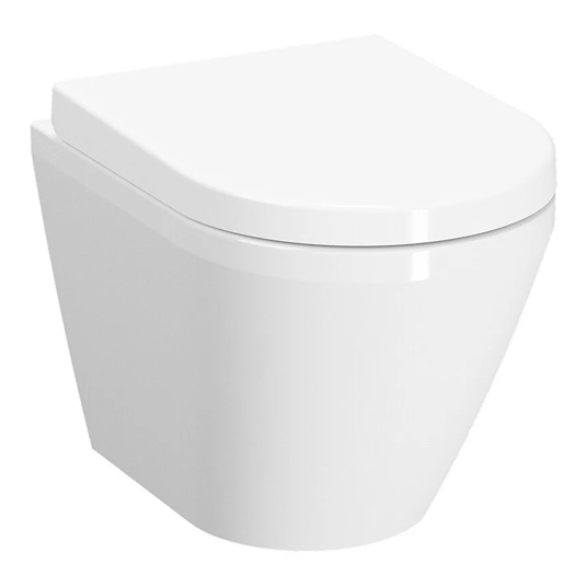 Vitra Integra Compact Rimless Wall Hung Toilet Pan - White - Envy Bathrooms Ltd