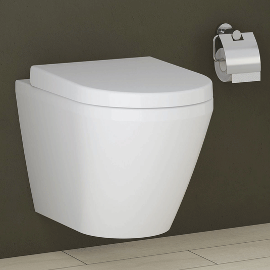 Vitra Integra Compact Rimless Wall Hung Toilet Pan - White - Envy Bathrooms Ltd