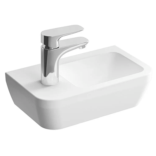 Vitra Integra Left Handed Wall Hung Basin 370mm Wide - 1 Tap Hole - Envy Bathrooms Ltd