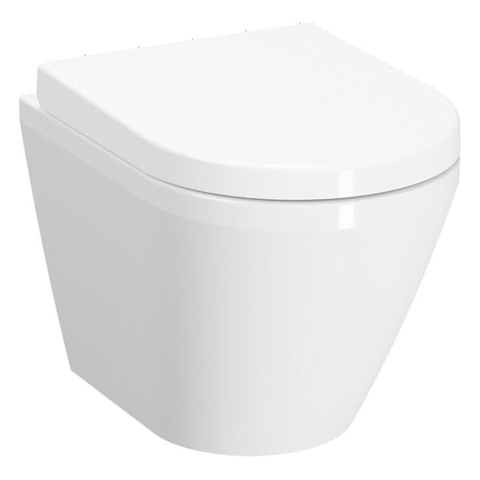 VitrA Integra Rimless Short Projection Wall Hung Pan Only - White - 7040B003-0075 - Envy Bathrooms Ltd