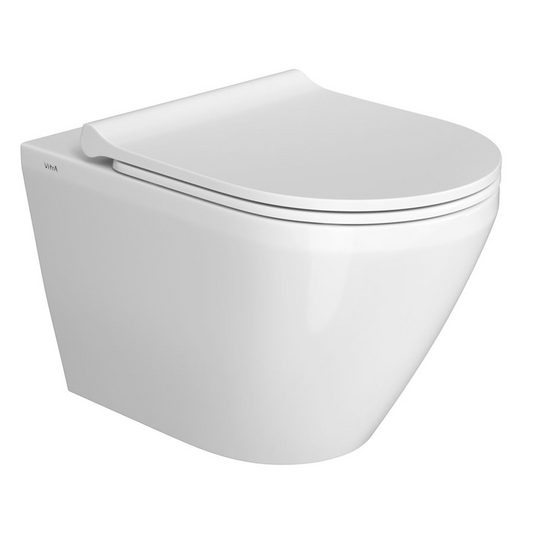 VitrA Integra Rimless Wall Hung Pan Only (Hidden Fix) - White - 7041B003-0075 - Envy Bathrooms Ltd