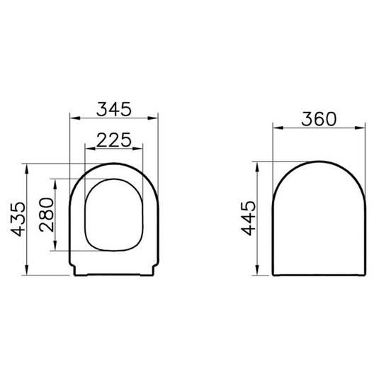 VitrA Integra Soft Close Ring Toilet Seat - White - 108-003-509 - Envy Bathrooms Ltd