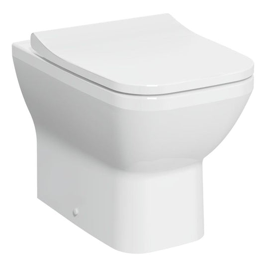 VitrA Integra Square Rimless Back to Wall Pan Only - White - 7085B003-0075 - Envy Bathrooms Ltd