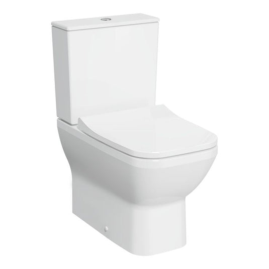 VitrA Integra Square Rimless Fully Shrouded Close Coupled Pan Only - White - 7086B003-7200 - Envy Bathrooms Ltd