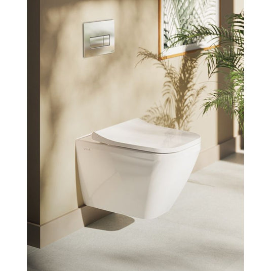 VitrA Integra Square Rimless Wall Hung Pan Only - White - 7082B003-0075 - Envy Bathrooms Ltd