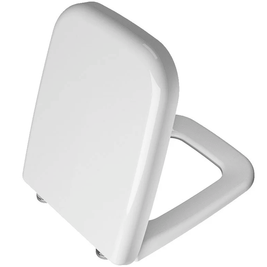 Vitra Integra Square Soft Close Toilet Seat with Seat Cover - White - Envy Bathrooms Ltd