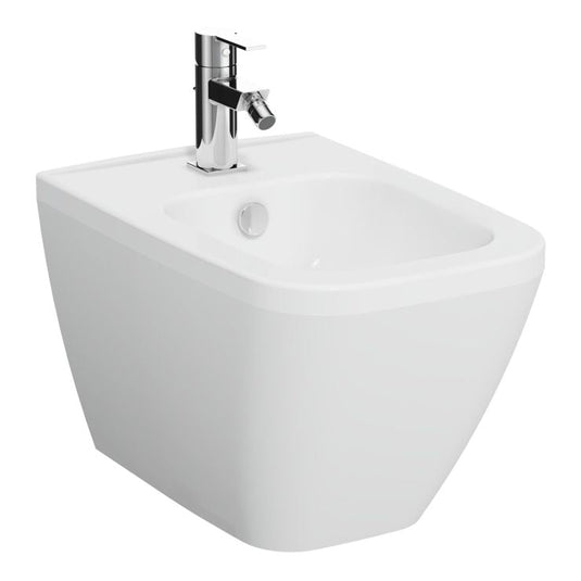 VitrA Integra Square Wall Hung Bidet - White - 7083B003-0288 - Envy Bathrooms Ltd
