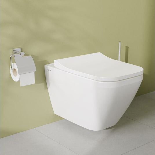 VitrA Integra Square Wall Hung Pan Only - White - 7081B003-0075 - Envy Bathrooms Ltd
