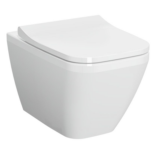 VitrA Integra Square Wall Hung Pan Only - White - 7081B003-0075 - Envy Bathrooms Ltd