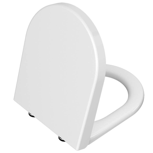 Vitra Integra Standard Toilet Seat and Cover with Chrome Hinges - White - Envy Bathrooms Ltd