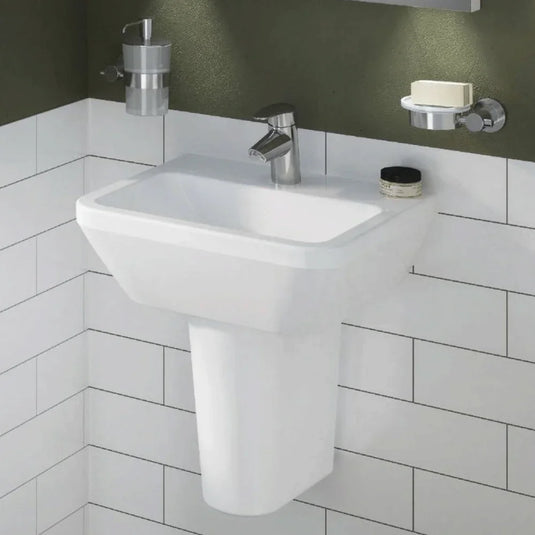 Vitra Integra Wall Hung Basin 450mm Wide - 1 Tap Hole - Envy Bathrooms Ltd