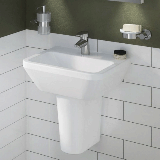 Vitra Integra Wall Hung Basin 450mm Wide - 1 Tap Hole - Envy Bathrooms Ltd