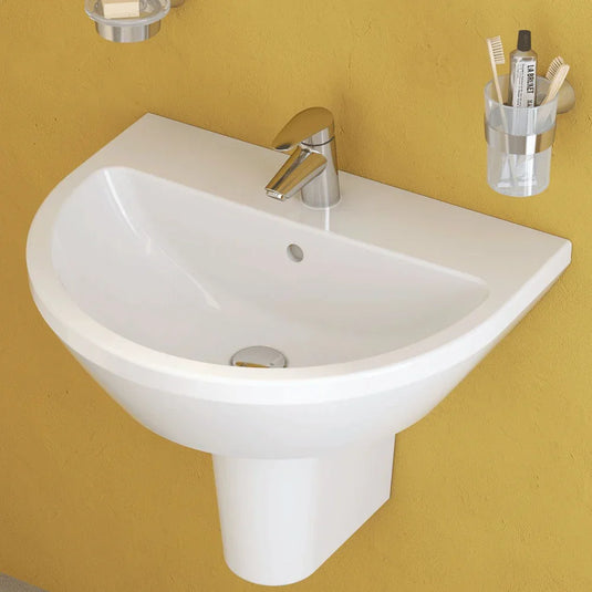 Vitra Integra Wall Hung Basin 650mm Wide - 1 Tap Hole - Envy Bathrooms Ltd