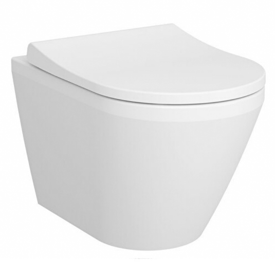 Vitra Integra Wall Hung Toilet Pan with Hidden Fixation - White - Envy Bathrooms Ltd