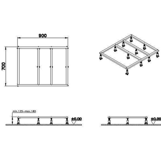 VitrA Leaf 1000mm x 800mm Shower Tray Leg Set - 59916520000 - Envy Bathrooms Ltd