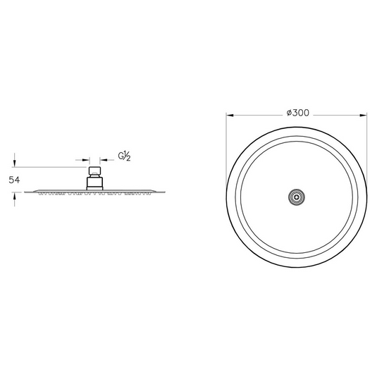 VitrA Lite 300mm Showerhead | Soft Gold | A4567474EXP - Envy Bathrooms Ltd