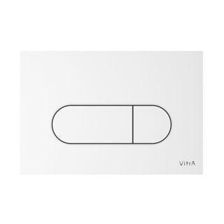 Vitra Loop Round Dual Flush Plate - Gloss White - Envy Bathrooms Ltd