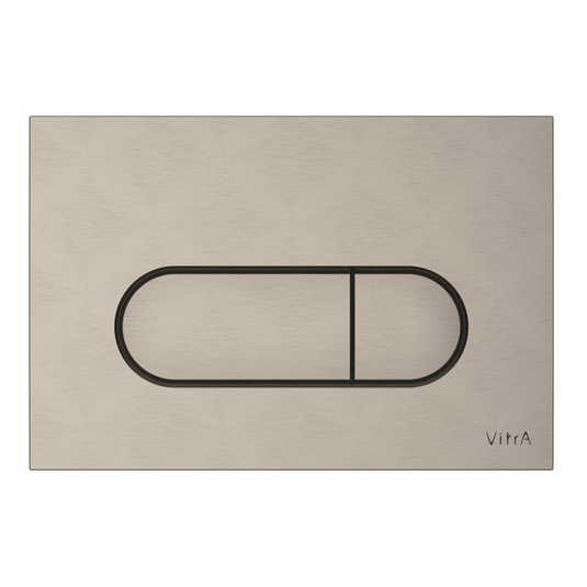 VitrA Loop Round Flush Plate - Brushed Nickel - 740-2295 - Envy Bathrooms Ltd