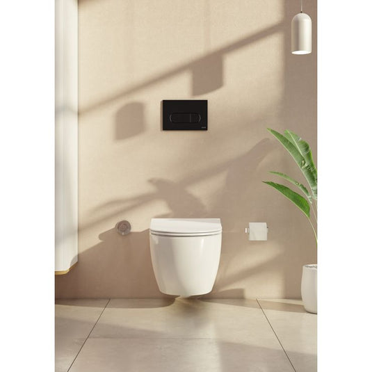 VitrA Loop Round Flush Plate - Gloss Black - 740-2250 - Envy Bathrooms Ltd