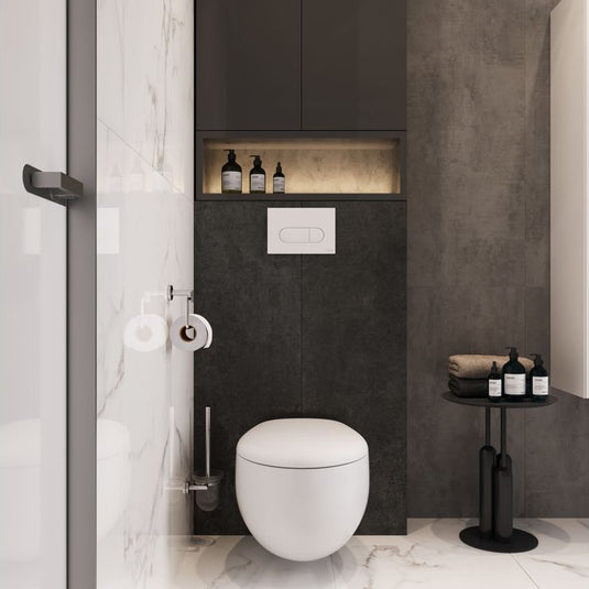 VitrA Loop Round Flush Plate - Gloss White - 740-2200 - Envy Bathrooms Ltd