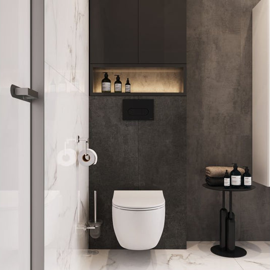 VitrA Loop Round Flush Plate - Matt Black - 740-2211 - Envy Bathrooms Ltd