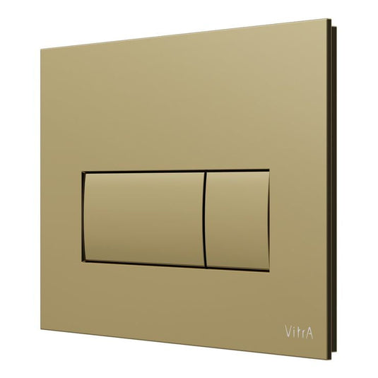VitrA Loop Square Flush Plate - Gloss Gold - 740-2324 - Envy Bathrooms Ltd