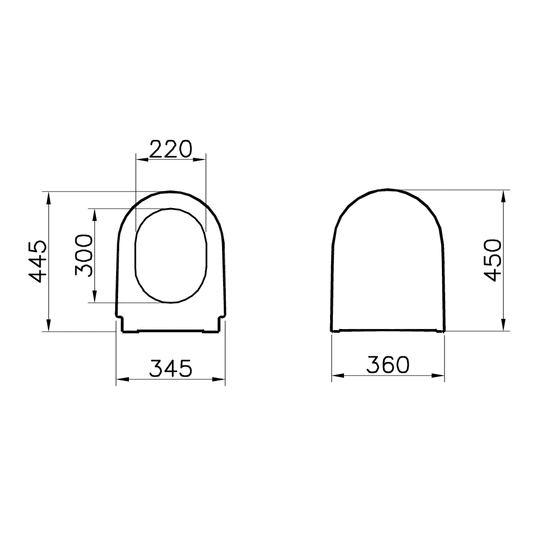 Vitra Matrix Soft Close Toilet Seat with Cover - 89003009 - Envy Bathrooms Ltd