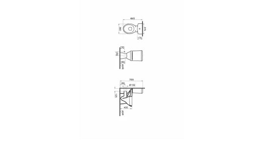 Vitra Milton 355mm Close Coupled WC Pan Only - 5111WH - Envy Bathrooms Ltd
