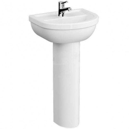 Vitra Milton Basin 550mm Wide - 1 Tap Hole - Envy Bathrooms Ltd